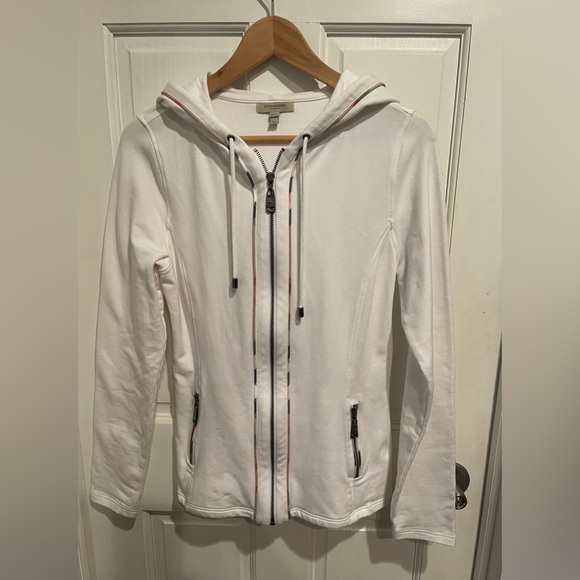 Burberry White Utility Casual Women’s Jacket with Hood - Picture 1 of 6